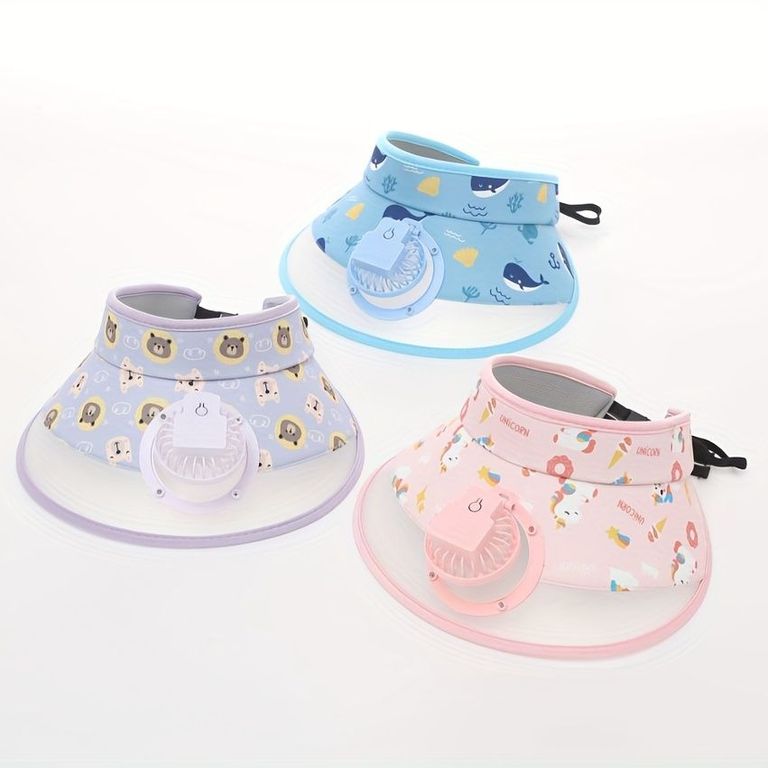 Visera con Ventilador Recargable NIÑOS Verano
