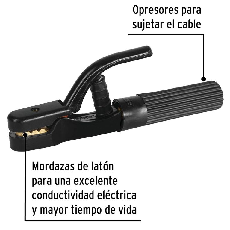 Pinza para soldar porta electrodo de 500 A,
