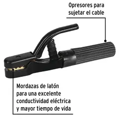 PRETUL - Pinza para soldar porta electrodo de 500 A,