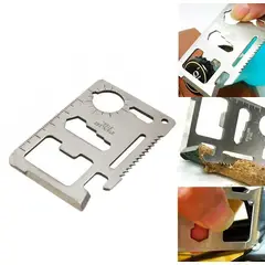 GENERICO - Herramientas de bolsillo tarjeta de metal MULTIUSOS CAMPING