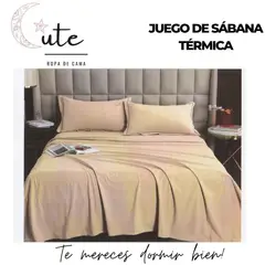 CUTE - JUEGO DE SÁBANA TÉRMICA DE 2 PLAZAS