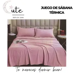 CUTE - JUEGO DE SÁBANA TÉRMICA DE 2 PLAZAS