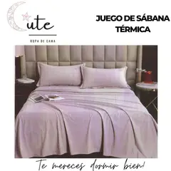 CUTE - JUEGO DE SÁBANA TÉRMICA DE 2 PLAZAS