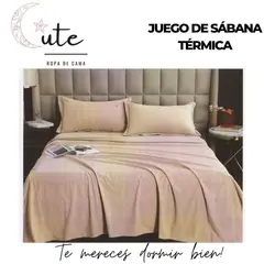 CUTE - JUEGO DE SÁBANA TÉRMICA DE 2 PLAZAS