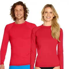 GENERICO - Polo Natacion Unisex Ropa de baño Rojo - Tallas 14 hasta XL