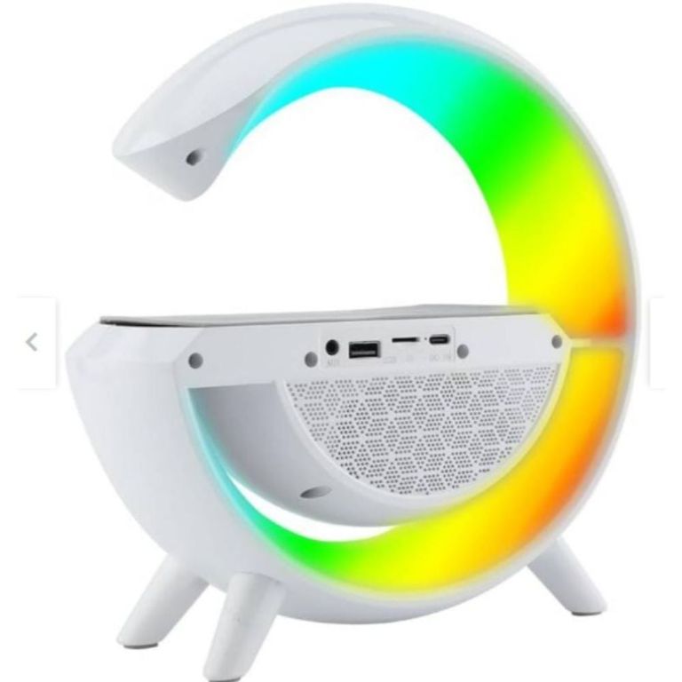Parlante G de sonido con luces multicolores Cargador inalambrico