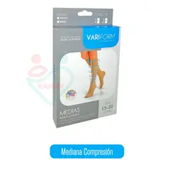 IMPORTADO MC - MEDIA DE MEDIANA COMPRESION 15-20 mmHg - VARIFORM - TALLA S BEIGE