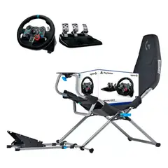 LOGITECH - Silla Gamer Playseat Challenge X con Timón G29 y pedales