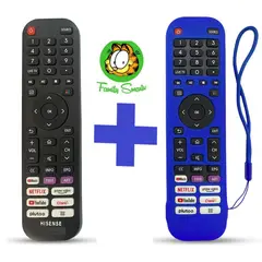 UNIVERSAL - Control Remoto Hisense Smart Tv Pequeño + Funda Azul