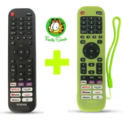 UNIVERSAL - Control Remoto Hisense Smart Tv Pequeño + Funda Verde