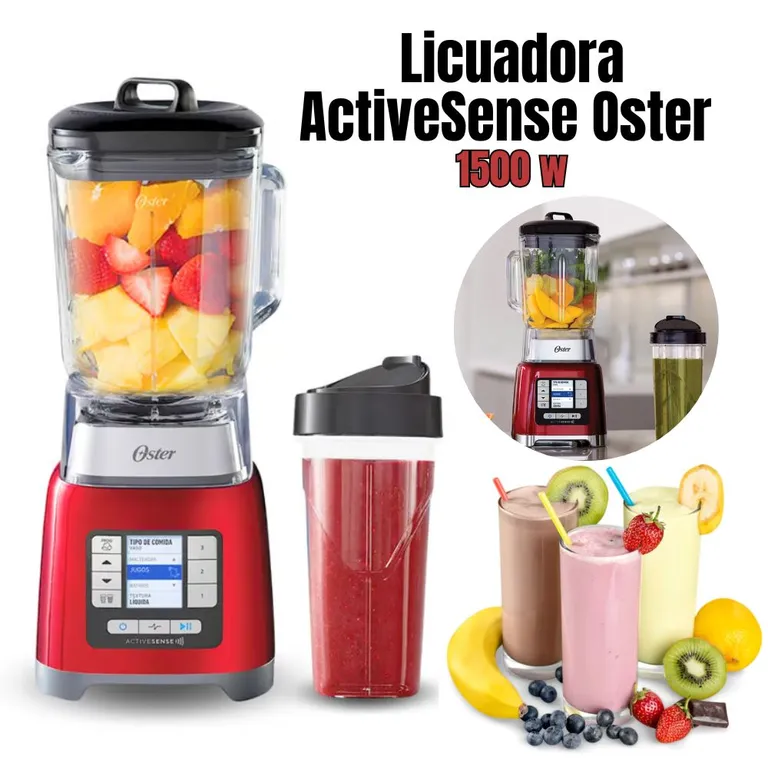 Licuadora Oster ActiveSense + Vaso Blen N Go BLSTTDG RBG