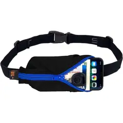 GENERICO - Canguro Pequeño Antirrobo para Viaje Gimnasio Negro con Azul