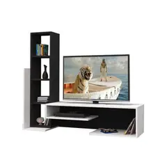 DECOHOME - Centro de Entretenimiento Louis Negro - Blanco