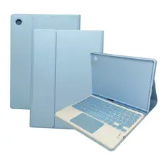 GENERICO - Funda con Teclado Bluetooth para Tablet Samsung A8 10,5" Celeste