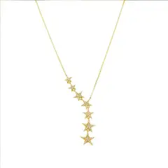 LA TIENDA 88 JOYAS Y ACCESORIOS - La Tienda 88 - Collar Mujer Estrella fugaz Bañado en Oro 18k -Amarillo
