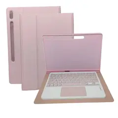 GENERICO - Funda con Teclado Bluetooth para Tablet Samsung Tab S7 FE 124 Rosado