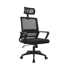 BONNO - Silla De Escritorio Styles Negro Con Cabecero
