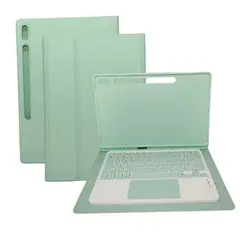 GENERICO - Funda con Teclado Bluetooth para Tablet Samsung Tab S7 FE Verde Agua