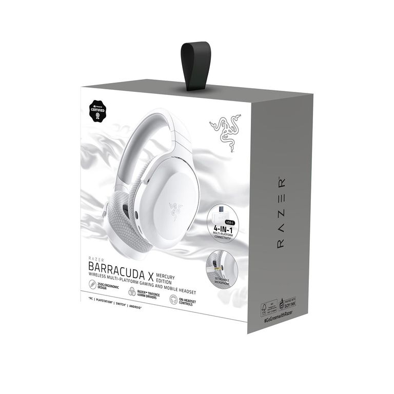 Audifono Gamer C/Microf Barracuda X Wireless 7.1 Mercury White