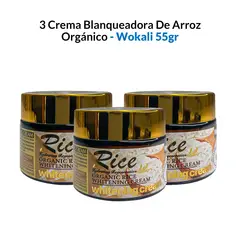 WOKALI - 3 Crema Blanqueadora De Arroz Orgánico 55gr - Fruit of the