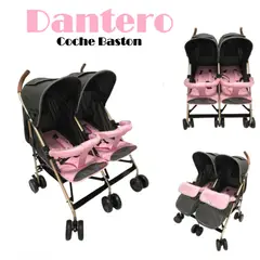 EBABY - Coche Baston Mellicero Pegable Reclinable Dantero -Rosa