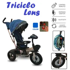GENERICO - Tricico Guiador Bluetooth USB Lens -Azul