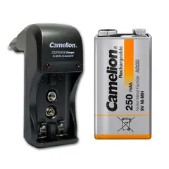 CAMELION - Cargador + 1 Bateria 9v 250mah Recargable