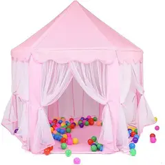 EVERBEST - Carpa de Niña de Campo de Tul 140 x 135 cm Rosado MG-H812