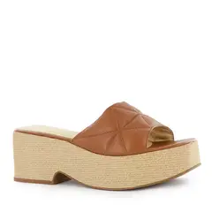 SESTRA - Sandalias con plataforma Mujer Ariela01 Caramelo Cuero Natural