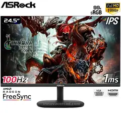 ASROCK - Monitor Gaming 25 Full HD panel IPS 100hz 1Ms AMD FreeSync