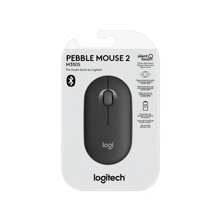 Mouse Pebble Mouse 2 M350S Bluetooth/Wireless Graphite