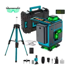 XTD - Nivel Laser 16 Lineas 4D 360 Pantalla Digital Profesional Tripode