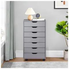 VENTITAS HOME - Archivador Moderno 7 Cajones Gris Mate