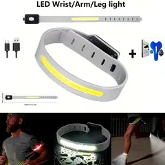 GENERICO - Brazalete de luz led recargable Cojin gel para bici