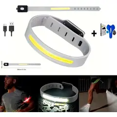 GENERICO - Brazalete de luz led recargable Cojin gel para bici