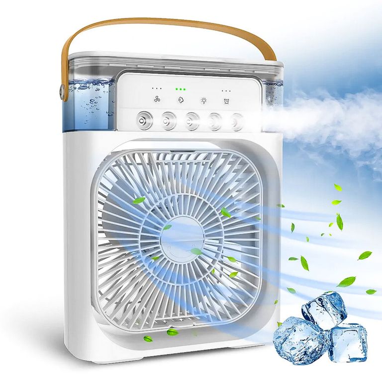 Ventilador con Humidificador ( Aire acondicionado ) 3 en 1 Blanco
