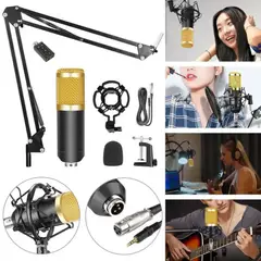 GENERICO - Kit Micrófono Condensador Para Estudio Podcast BM800 Dorado