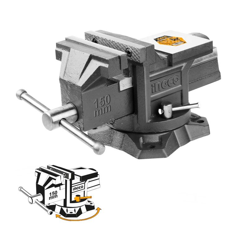 TORNILLO DE BANCO 6 MORZA YUNQUE BASE GIRATORIA INGCO - HBV086