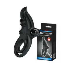 GENERICO - ANILLO PRETTY LOVE CURVE DONG CON 10 MODOS DE VIBRACIÓN