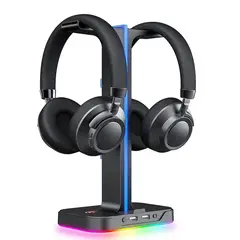 HAVIT - Soporte para Auriculares RGB Doble Suspensión TH650