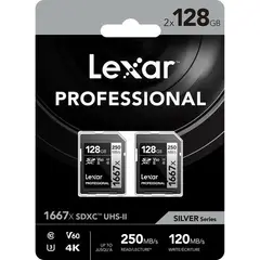 LEXAR - Memoria Sd 128GB Profesional 1667x Pack de 2 Nuevo !!!