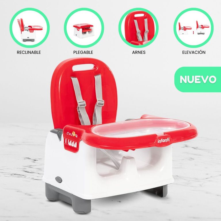 Silla de Comer Portátil para Bebé «MILA» Red