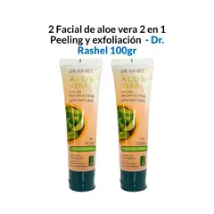 GENERICO - 2 Facial de aloe vera 2 en 1 Peeling y exfoliación 100gr