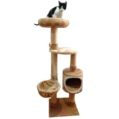 DISCOVERY PETS - Gimnasio Para Gatos Venecia 4 Pisos Beige