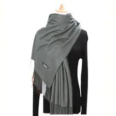 GENERICO - Maxibufandas Gris Cashmere Bufandas Unisex - Miden 180x70 cms