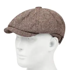 GENERICO - Boina Beck Marron Caballero Gorra Boina Hombre