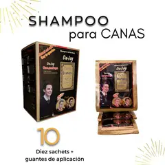 GENERICO - SHAMPOO TINTE DE CABELLO BARBA CEJAS CANAS A NEGRO