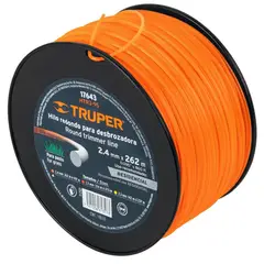 TRUPER - Hilo para desmalezadora desbrozadora podadora 2.4 mm x 262 m,