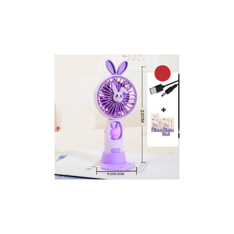 Ventilador Portátil USB Recargable con Soporte Para Teléfono