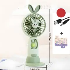 GENERICO - Ventilador Portátil USB Recargable con Soporte Para Teléfono